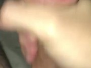 Solo male masturbation with moisturiser