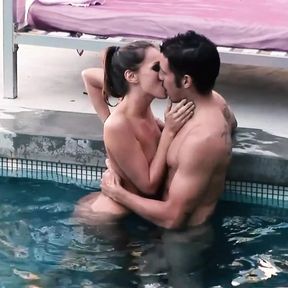 Tori Black Enjoys a Poolside Fuck with Her Big Dicked Lover