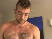 Jay Austin lubes up the dildo & shoves it up his ass