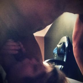 Throat Goat Gagging on Her Black King