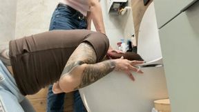 Angie is Bunny's bitch, tongue cleaning DIRT