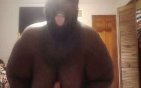 Compilation of Me Having Boobs Job with Dildo while Naked as a Male in Bedroom