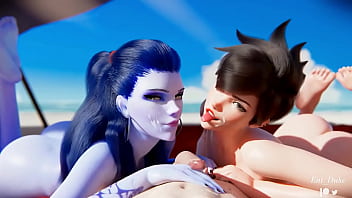 Widowmaker and Tracer at The Beach part.2 [4K][Ent Duke]