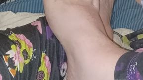 Painting my toes with Dark blue polish (ASMR)