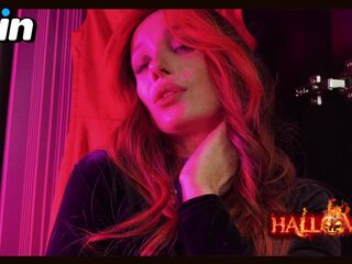 Vampire sucked all the goo. Halloween oral-sex