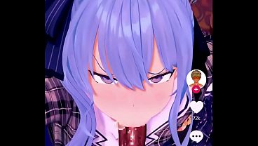 Hoshimachi Suisei sucks a cock