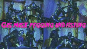 Gas Mask Pegging and Fisting ft Mistress Patricia Lady Valeska Maz Morbid