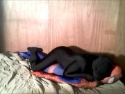 Gasmasked frogman takes off his black spandex to defeat spiderman