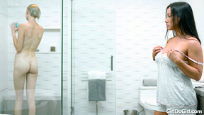 Im sharing a shower with my stepmommies Girlfriend