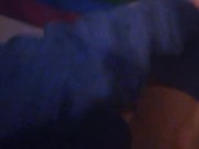 Male masterbating with butt plug in ass