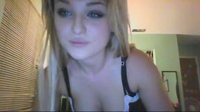 Cute Blonde Masturbates on the Bed