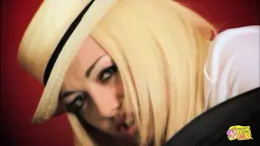 Bimbo teacher teaches pussy with dildo