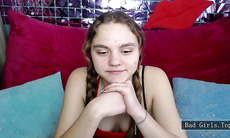 Slim petite very cute small tits brunette webcam teen