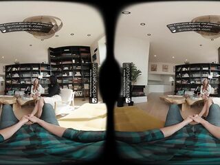 VR Bangers: Busty Wife Fucks Hard in Anal three-some FFM - VR Porn