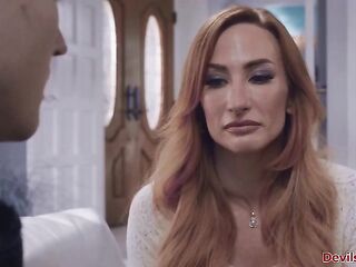 Large breasts mother i'd like to fuck Sophia Locke just got widowed and then here that babe's sucking and deepthroating her neighbors stepsons large wang and getting creampied.