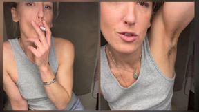 Worship My Stinky Hairy Armpits While I Smoke A Cigarette Goddess JOI