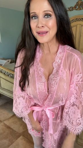 Role Play fun in pink lace
