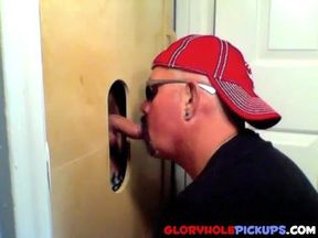 Two horny buddies get a fantastic glory hole suck off