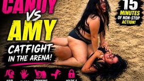 Amy vs Candy – Intense Beach Volleyball Court Catfight Ends in Ultimate Surrender