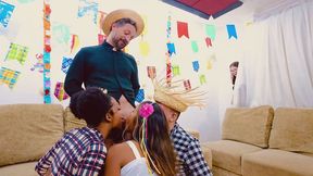 priest celebrates the wedding of a couple and his speech ends up instigating a bisexual orgy... everyone wanted to suck the priest s dick