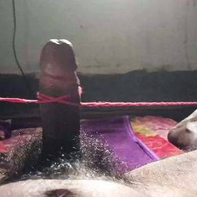 Rony Jain Masturbation. Handsfree ejaculation. Red Rope. Big dick masturbation video. dancing dick