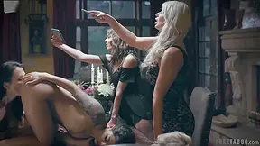 Spoiled Stepdaughter Is Punished By Angry Stepmom In Front Of Her Friend - Gina Valentina, London River And Reagan Foxx