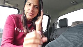 I gave a ride to a married friend and the bitch paid me by giving me a blowjob