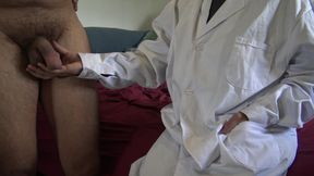 Poor bastard with erectile dysfunction gets a helping hand from a nurse