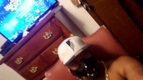 hairy blk stud beating his meat. bbc lovers d