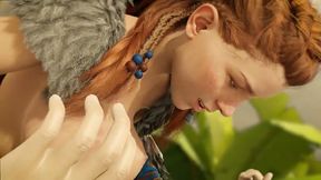 aloy enjoys a passionate cowgirl encounter in the woods - aitape
