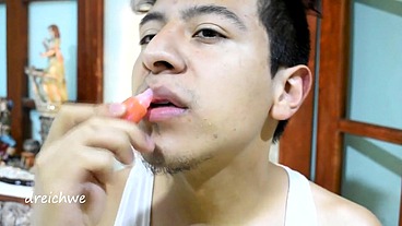 All the orange lipstick