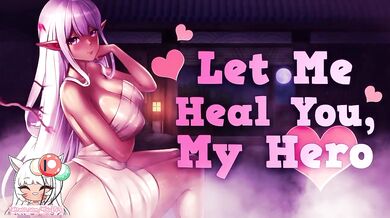 Magic Elf Healer Girl Gives Lewd ASMR Blowjob As She Heals Wounds With Deep Throat POV Cumshot