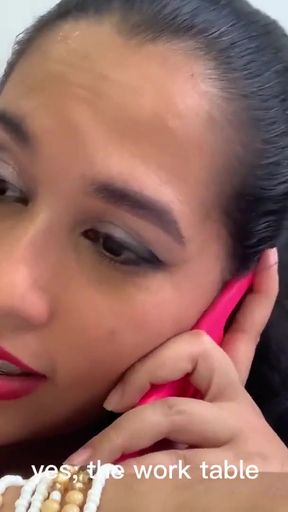 Talking to my husband on the phone while I'm fucking his best friend   Clip 1