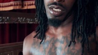 Black Monster-Dick Newbie Stroking His Huge Ebony Dick