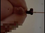 Taking my knotted toy doggy style on my hismith machine