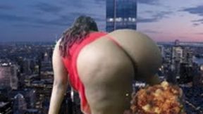 giantess special effect - Twerkquake: Giantess MXDominion Destroys TeenieCity with Her Ass, female domination, ass fetish, goddess worship  4k