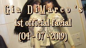 2019: Gia DiMarco's 1st ever facial! just-the-cumshot variant