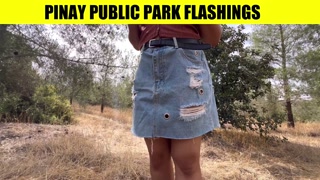 HORNY PINAY PUBLIC PARK FLASHING - PERFECT TITS AND PUSSY FOR FUCKING