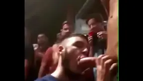 Blowjob Under the Stars: Hot Amateur Gets Filthy at Gay Pool Party – 18+