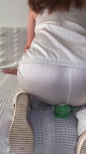 White Satin Pajama Farts - Plushie Face Punishment
