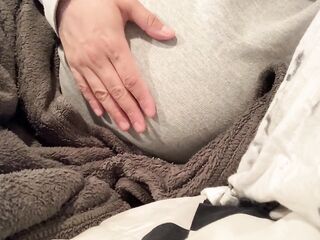 preggo trans dad having braxton hicks contractions