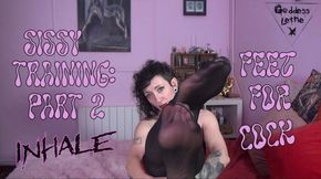 Sissy training Part 2: Feet for cock INHALE