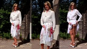 Wanking In Wet &amp; Sheer Skirts