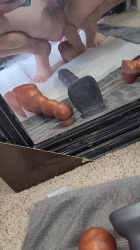 Hot cum big dildo