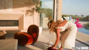 MILFY Naughty Blonde MILF Kate Dalia Has to Sneak Her Boy Toy Out Of The House When Hubby Comes Home Early