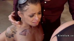 Butler dominates mom and teen in anal BDSM threesome