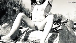 tiny sausage otter at naturist sea