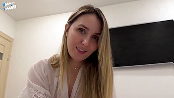 Bubbly blonde young MILF Sasha Paradise gets fucked by her stepson