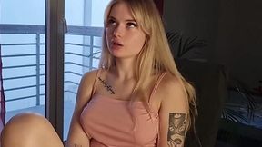 Blonde Stepsister Loses Card Game Bet & Pays With Her Perfect Pussy