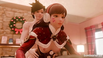 Dva and Tracer fucks in new year&#039_s house